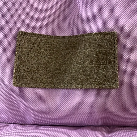 JanSport Backback With Hello Kitty Charm Included In Pink And Tan Suede - Picture 3 of 16